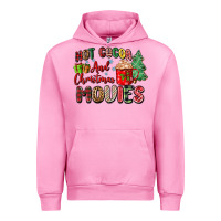 Fuchsia Pink hot cocoa and christmas movies Urban Hoodie - Zillion Design Studio