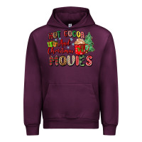Mauve Wine hot cocoa and christmas movies Urban Hoodie - Zillion Design Studio