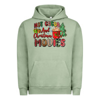 Pigment Oil Green hot cocoa and christmas movies Urban Hoodie - Zillion Design Studio