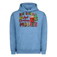 Pigment Pebble Blue hot cocoa and christmas movies Urban Hoodie - Zillion Design Studio