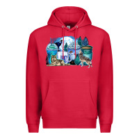 Cardinal wolf coffee cups Premium Hoodie - Zillion Design Studio