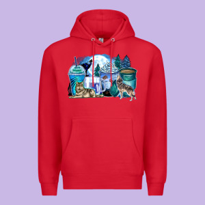 Wolf Coffee Cups Premium Hoodie Designed By Zillion Design Studio