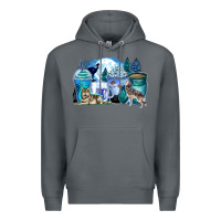 Rock wolf coffee cups Premium Hoodie - Zillion Design Studio