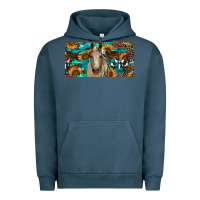 Horse With Sunflowers Aztec And Cowhide Urban Hoodie | Teevron