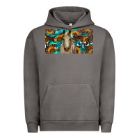Pigment Tornado Horse With Sunflowers Aztec And Cowhide Urban Hoodie - RanaPortraitStore