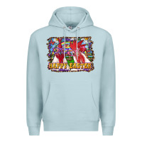 Blue Mist Happy Easter Roosters Premium Hoodie - RanaPortraitStore
