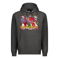 Charcoal Heather Happy Easter Roosters Premium Hoodie - RanaPortraitStore