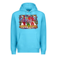 Ocean Blue Happy Easter Roosters Premium Hoodie - RanaPortraitStore
