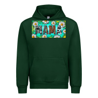 Foreset Green Turquoise and Daisy Mama Urban Hoodie - RanaPortraitStore