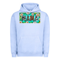 Pigment Grape Ice Turquoise and Daisy Mama Urban Hoodie - RanaPortraitStore