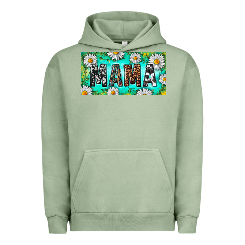 Turquoise And Daisy Mama Urban Hoodie by RanaPortraitStore | Teevron