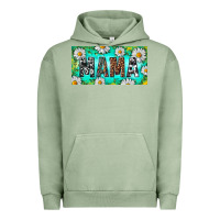 Pigment Oil Green Turquoise and Daisy Mama Urban Hoodie - RanaPortraitStore