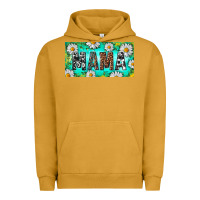 Pigment Peanut Butter Turquoise and Daisy Mama Urban Hoodie - RanaPortraitStore