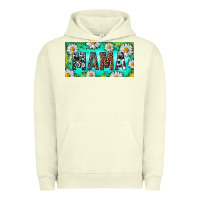 Pigment Pistachio Turquoise and Daisy Mama Urban Hoodie - RanaPortraitStore