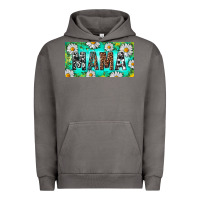 Pigment Tornado Turquoise and Daisy Mama Urban Hoodie - RanaPortraitStore