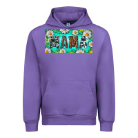 Tulip Turquoise and Daisy Mama Urban Hoodie - RanaPortraitStore