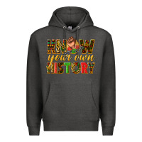 Charcoal Heather know your own history Premium Hoodie - texasbilliewilder