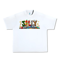 White Christmas Jolly Teacher Urban Heavy Tee - Artiststas