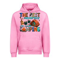 Fuchsia Pink the best memories are made camping Urban Hoodie - texasbilliewilder