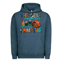 Pigment Midnight Navy the best memories are made camping Urban Hoodie - texasbilliewilder