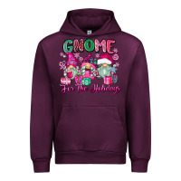 Mauve Wine gnome for the holidays Urban Hoodie - Zillion Design Studio