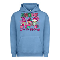 Pigment Pebble Blue gnome for the holidays Urban Hoodie - Zillion Design Studio