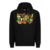 Black thanksgiving coffee cups Premium Hoodie - Zillion Design Studio