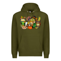 Army Green thanksgiving coffee cups Premium Hoodie - Zillion Design Studio