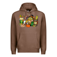 Chestnut thanksgiving coffee cups Premium Hoodie - Zillion Design Studio