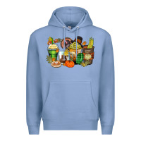 Colony Blue thanksgiving coffee cups Premium Hoodie - Zillion Design Studio
