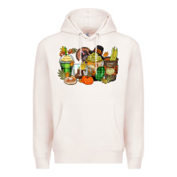 Pale Pink thanksgiving coffee cups Premium Hoodie - Zillion Design Studio