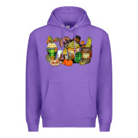 Purple thanksgiving coffee cups Premium Hoodie - Zillion Design Studio