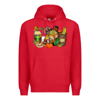 Red thanksgiving coffee cups Premium Hoodie - Zillion Design Studio