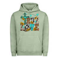Pigment Oil Green true love Urban Hoodie - texasbilliewilder