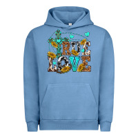 Pigment Pebble Blue true love Urban Hoodie - texasbilliewilder