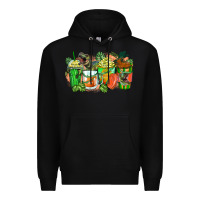 Black t rex coffee cups Premium Hoodie - Zillion Design Studio