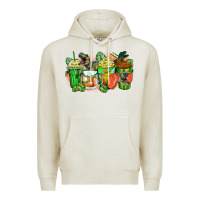 Oatmeal Heather t rex coffee cups Premium Hoodie - Zillion Design Studio