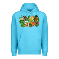 Ocean Blue t rex coffee cups Premium Hoodie - Zillion Design Studio