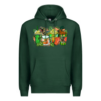 Sports Green t rex coffee cups Premium Hoodie - Zillion Design Studio
