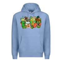 Colony Blue t rex coffee cups Premium Hoodie - Zillion Design Studio