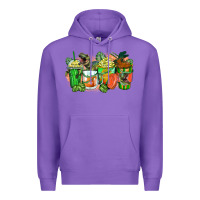 Purple t rex coffee cups Premium Hoodie - Zillion Design Studio