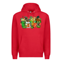 Red t rex coffee cups Premium Hoodie - Zillion Design Studio
