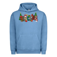 Pigment Pebble Blue Christmas teacher Urban Hoodie - Zillion Design Studio