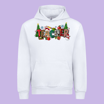 Christmas Teacher Urban Hoodie Designed By Zillion Design Studio