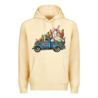 Pina Colada Happy Easter Truck with Bunny Eggs And Carrot Premium Hoodie - RanaPortraitStore