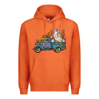 Carrot Happy Easter Truck with Bunny Eggs And Carrot Premium Hoodie - RanaPortraitStore