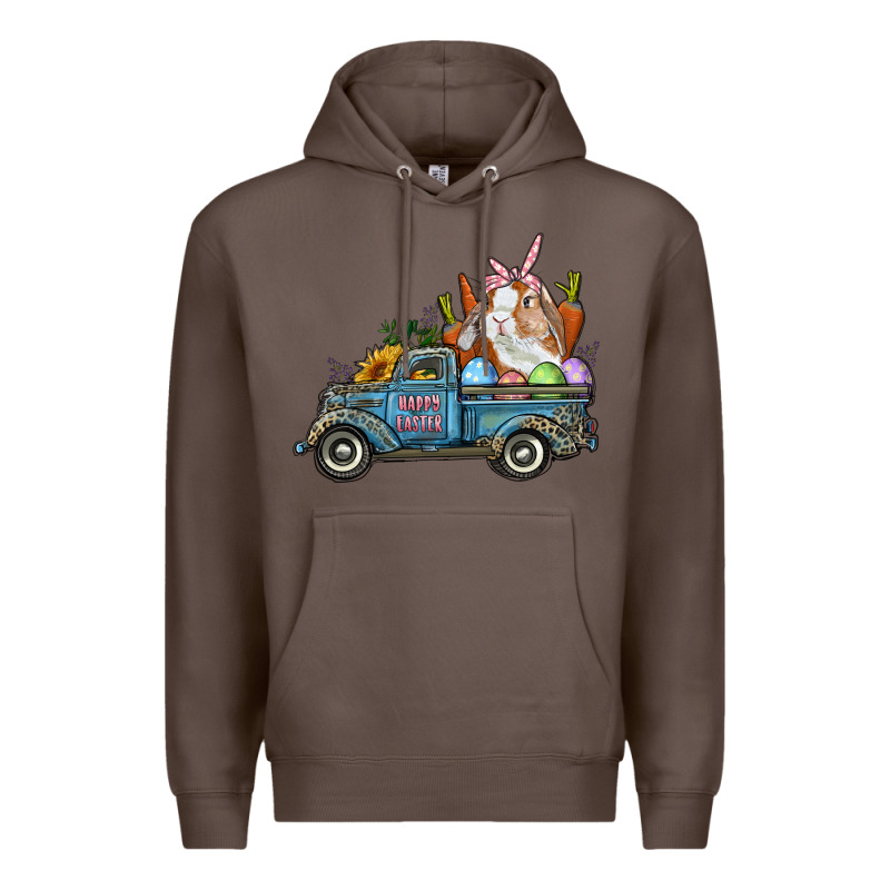 Happy Easter Truck With Bunny Eggs And Carrot Premium Hoodie by RanaPortraitStore | Teevron
