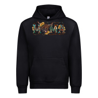 Black Mama with highland cow Urban Hoodie - RanaPortraitStore