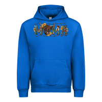 Cobalt Mama with highland cow Urban Hoodie - RanaPortraitStore