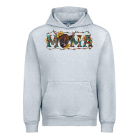 Heather Grey Mama with highland cow Urban Hoodie - RanaPortraitStore